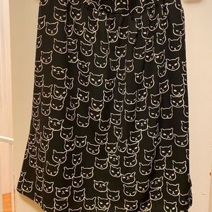 ModCloth Cat print skirt 3X Jessy B
